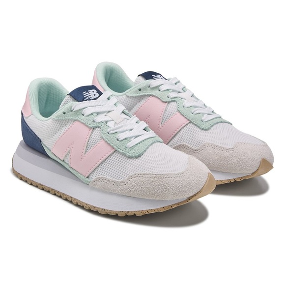 New Balance Shoes - New Balance Women Sz 6 237 Grey Pink Blue WS237PGP Casual Hip Walking